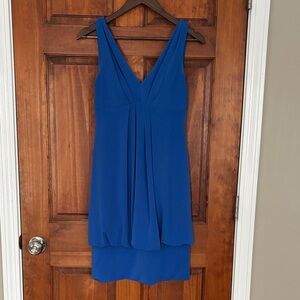 Eliza J Royal Blue V-Neck Mini Dress